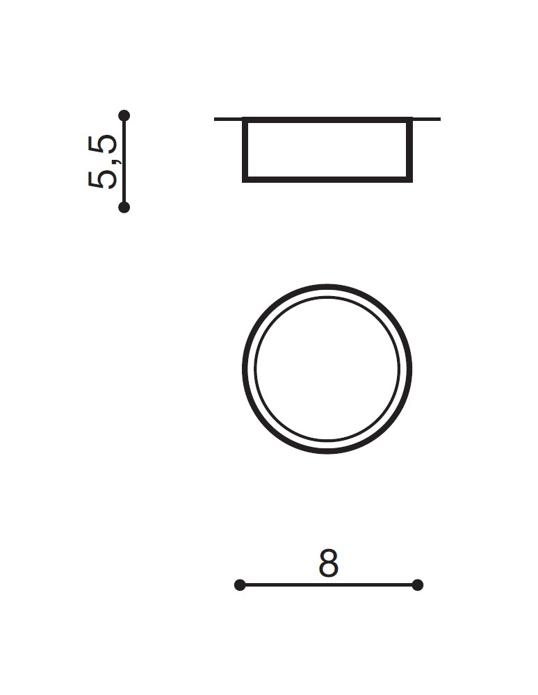 Round Plafonds - Azzardo MONZA R 8 4000K WH 1xLED Ceiling White AZ2252 - product kolory-swiatla.pl 2