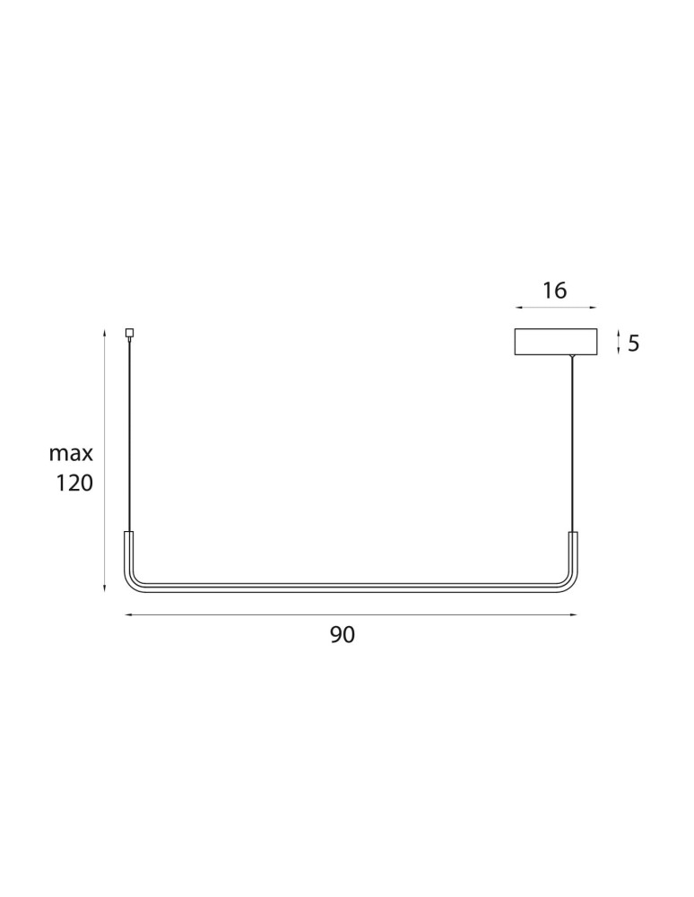 Lampy wiszące nad wyspę - Maxlight Lampa Wisząca Urus 17W P0644 - produkt kolory-swiatla.pl 3