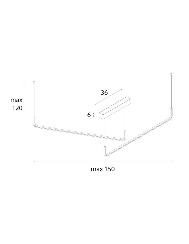 Pendant lamps over the island - Maxlight Urus 30W P0645 Pendant Lamp. - product kolory-swiatla.pl 3