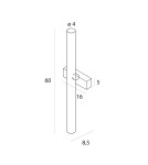 Kinkiety designerskie - Maxlight Kinkiet Thora 12W IP44 W0420D - produkt 3