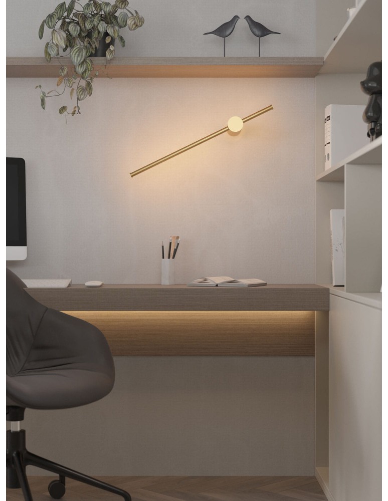 Kinkiety designerskie - Maxlight Kinkiet Spirit 90cm 12W Złoty W0416 - produkt kolory-swiatla.pl 3