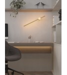 Kinkiety designerskie - Maxlight Kinkiet Spirit 60cm 9W Złoty W0414 - produkt 3