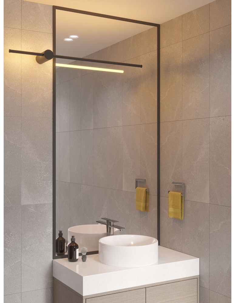 Designer wall lamps - Maxlight Wall lamp Spirit 60cm 9W Black W0413 - product kolory-swiatla.pl 3