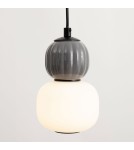 Single pendant lamps - Maxlight Hanging Lamp Modern 5W Opal + Dark Grey P0626 - product 2