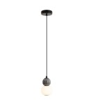 Single pendant lamps - Maxlight Hanging Lamp Modern 5W Opal + Dark Grey P0626 - product 1
