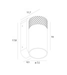 LED wall lamps - Maxlight Fusion wall lamp RAL7044 W0411 - product 4