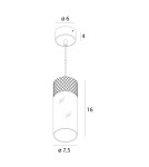 Single pendant lamps - Maxlight Fusion Pendant Lamp White P0646. - product 3