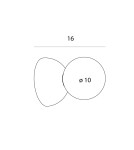 Designer wall lamps - Maxlight Eye wall lamp W0427 - product 4