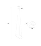 Lampy wiszące designerskie - Maxlight Lampa Wisząca Empire 17W Chrom P0636D - produkt 2