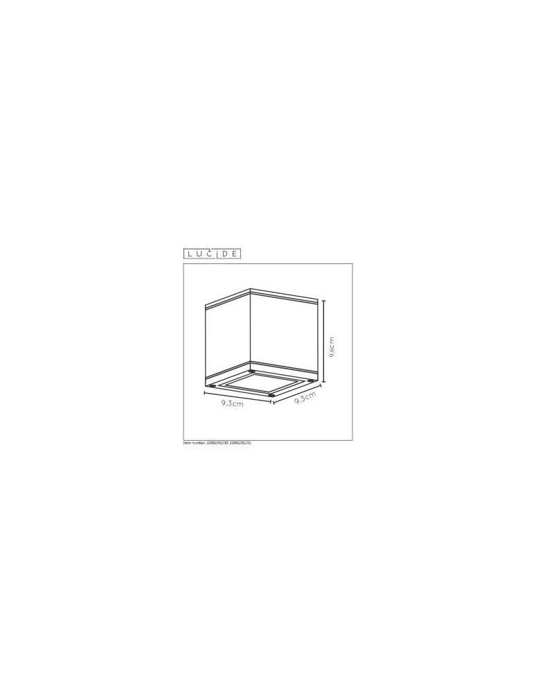 Outdoor ceiling lamps - Lucide AVEN Ceiling 1xGU10 black 22963/01/30 - product kolory-swiatla.pl 3