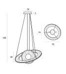 Lampy wiszące designerskie - Maxlight Lampa Wisząca Alexia 45W P0638D - produkt 4