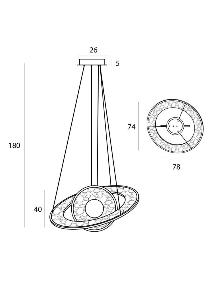 Designer pendant lamps - Maxlight Alexia 45W P0638D Pendant Lamp. - product kolory-swiatla.pl 4