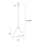 Lampy wiszące pojedyncze - Maxlight Lampa Wisząca Sakura Darkwalnut Wood P0610 - produkt 3