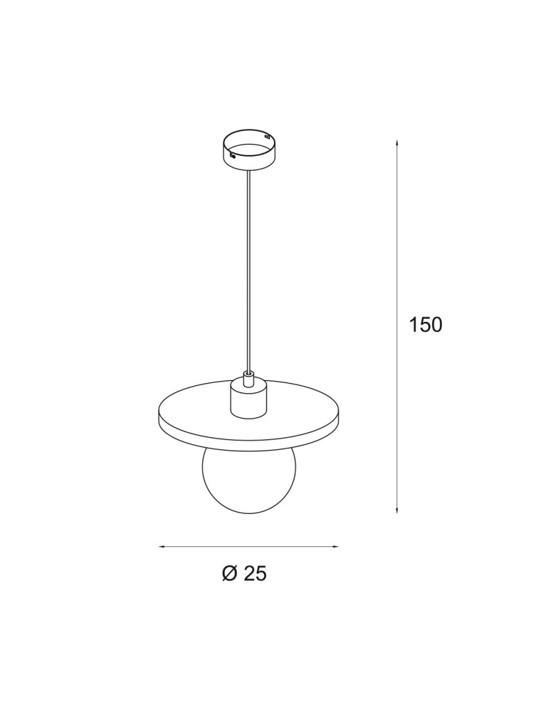 Single pendant lamps - Maxlight Lando P0650 Pendant Lamp. - product kolory-swiatla.pl 4