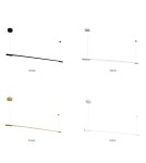 Lampy wiszące nad wyspę - Maxlight Lampa Wisząca Organic Horizon 150cm Biała P0361D - produkt 3