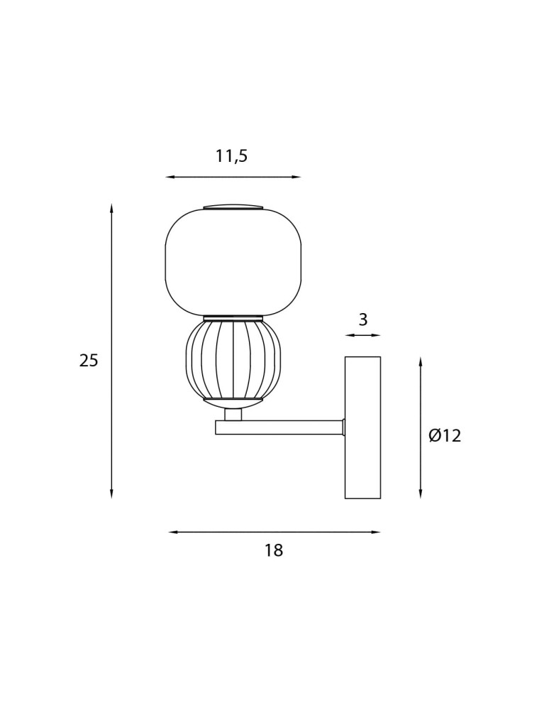 Kinkiety designerskie - Maxlight Kinkiet Modern 5W, Opal + Dark Grey W0400 - produkt kolory-swiatla.pl 2