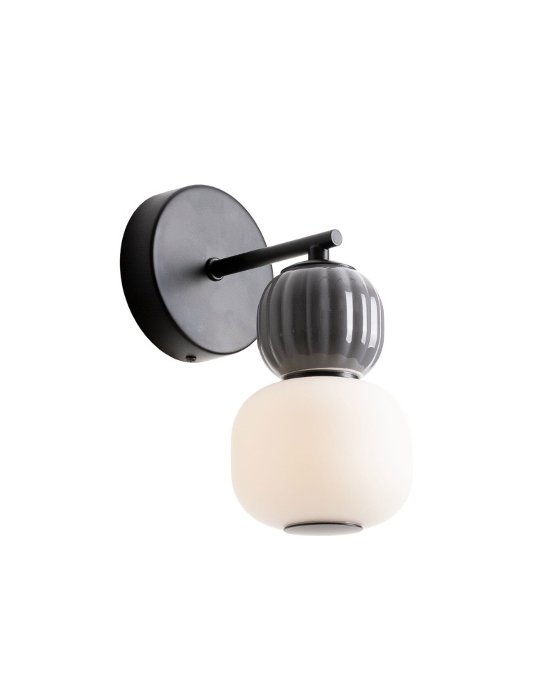 Kinkiety designerskie - Maxlight Kinkiet Modern 5W, Opal + Dark Grey W0400 - produkt kolory-swiatla.pl 1