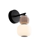 Kinkiety designerskie - Maxlight Kinkiet Modern 5W, Opal + Medium Brown W0399 - produkt 1