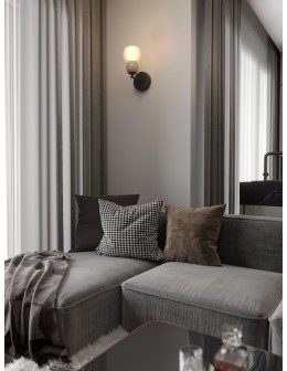 Maxlight Wall lamp Modern 5W, Opal + Medium Brown W0399 - product 2