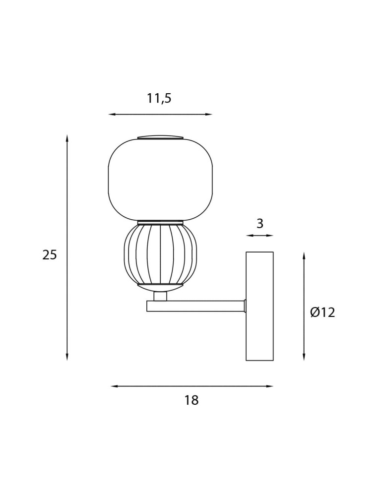 Kinkiety designerskie - Maxlight Kinkiet Modern 5W, Opal + Medium Brown W0399 - produkt kolory-swiatla.pl 3
