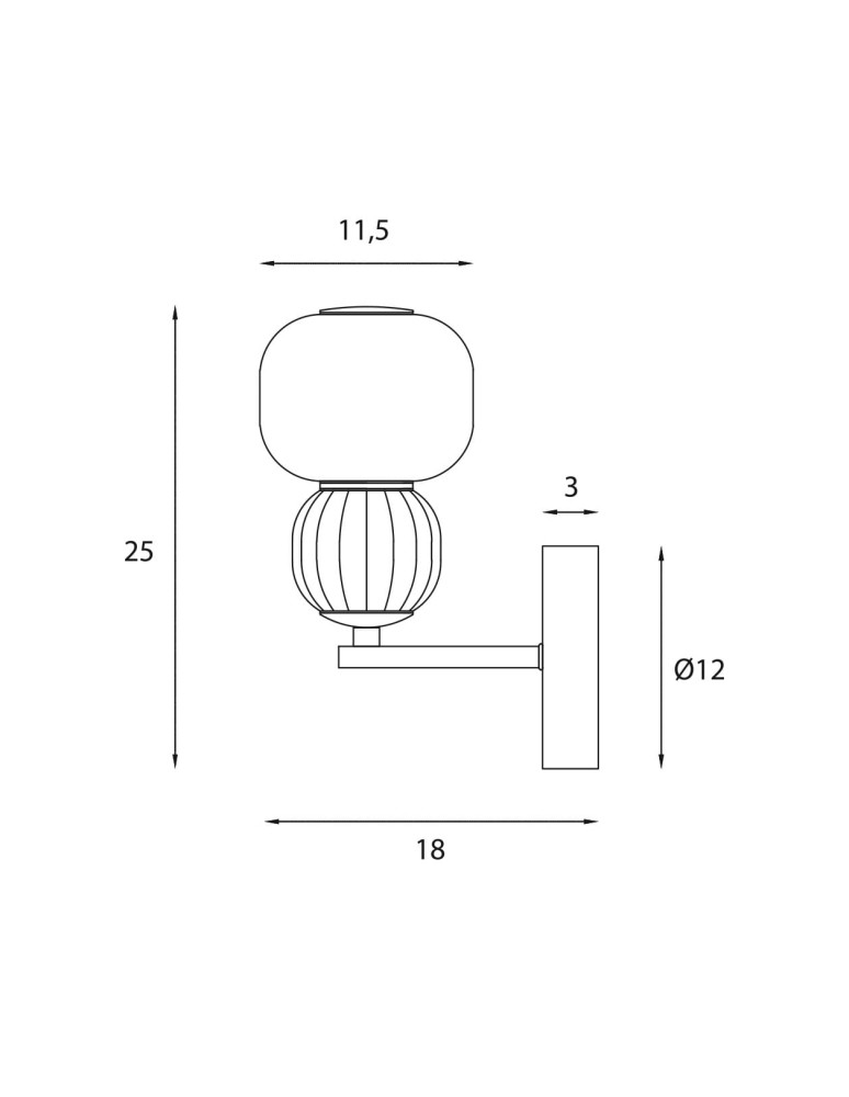 Designer wall lamps - Maxlight Wall lamp Modern 5W, Opal + Light Grey W0398 - product kolory-swiatla.pl 3