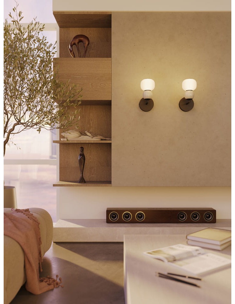 Designer wall lamps - Maxlight Wall lamp Modern 5W, Opal + Light Grey W0398 - product kolory-swiatla.pl 2