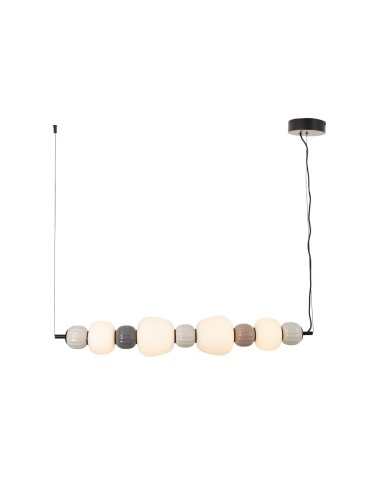 Maxlight Modern 32W Pendant Lamp, Opal + Dark Grey+Medium Brown+Light Grey P0631
