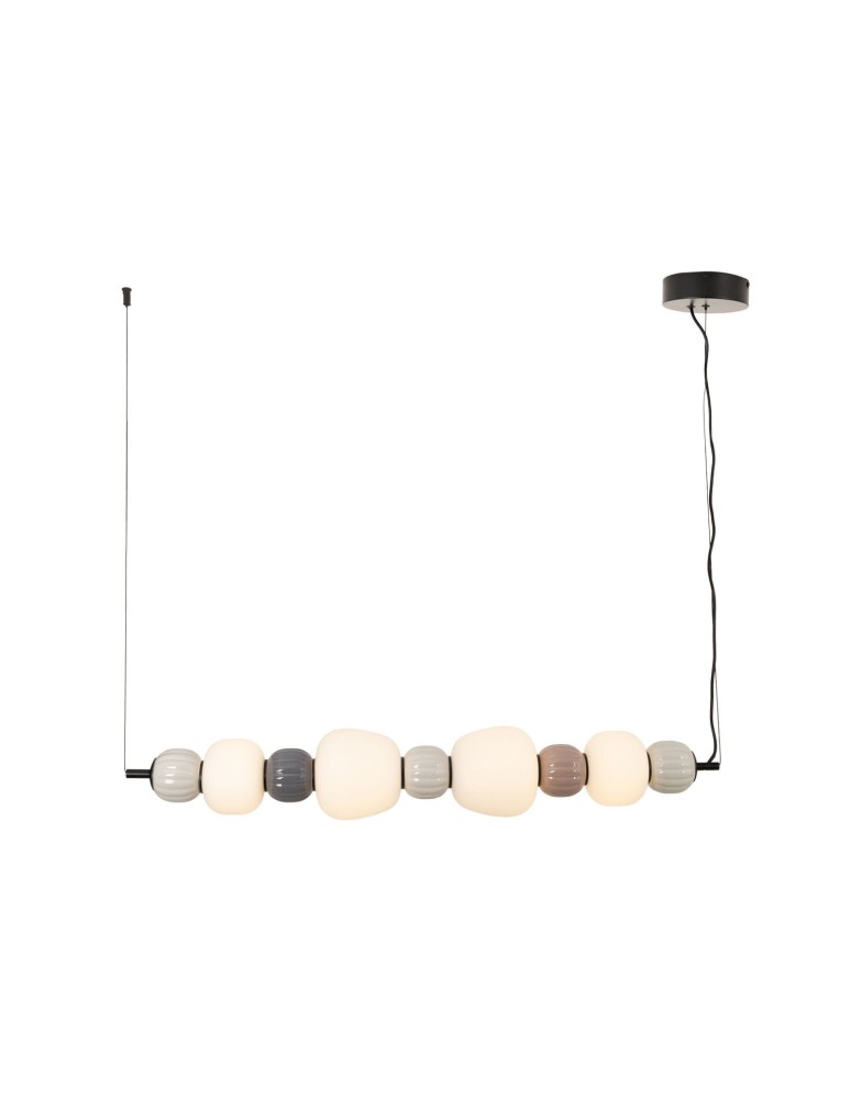 Pendant lamps over the island - Maxlight Modern 32W Pendant Lamp, Opal + Dark Grey+Medium Brown+Light Grey P0631 - product kolory-swiatla.pl 1