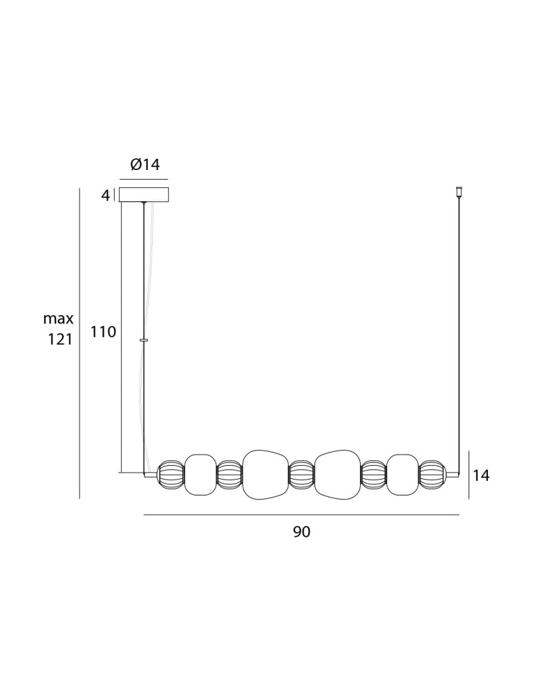 Lampy wiszące nad wyspę - Maxlight Lampa Wiszaca Modern 32W, Opal + Dark Grey+Medium Brown+Light Grey P0631 - produkt kolory-swiatla.pl 4