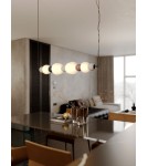 Pendant lamps over the island - Maxlight Modern 32W Pendant Lamp, Opal + Dark Grey+Medium Brown+Light Grey P0631 - product 2