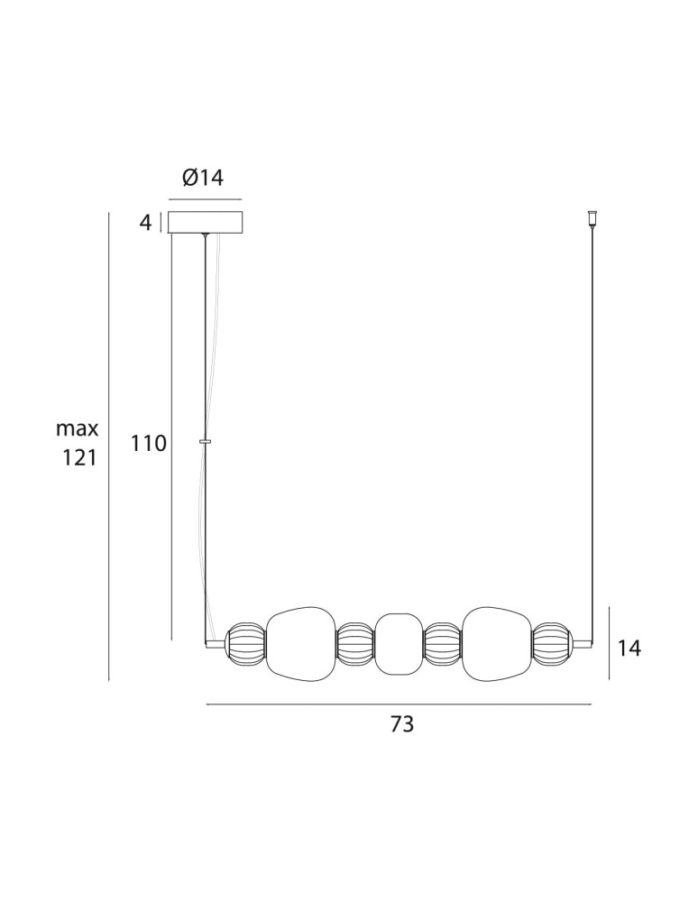 Lampy wiszące nad wyspę - Maxlight Lampa Wiszaca Modern 28W, Opal + Dark Grey+Medium Brown+Light Grey P0630 - produkt kolory-swiatla.pl 4