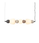 Lampy wiszące nad wyspę - Maxlight Lampa Wiszaca Modern 28W, Opal + Dark Grey+Medium Brown+Light Grey P0630 - produkt 1