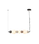 Pendant lamps over the island - Maxlight Modern 28W Pendant Lamp, Opal + Dark Grey+Medium Brown+Light Grey P0630 - product 3