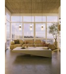 Single pendant lamps - Maxlight Modern 13W Pendant Lamp, Opal + Dark Grey P0629 - product 3