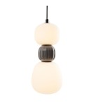 Single pendant lamps - Maxlight Modern 13W Pendant Lamp, Opal + Dark Grey P0629 - product 2