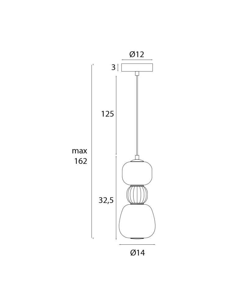 Single pendant lamps - Maxlight Modern 13W Pendant Lamp, Opal + Medium Brown P0628 - product kolory-swiatla.pl 4