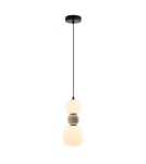 Single pendant lamps - Maxlight Modern 13W Pendant Lamp, Opal + Light Grey P0627 - product 1