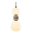 Single pendant lamps - Maxlight Modern 13W Pendant Lamp, Opal + Light Grey P0627 - product 2