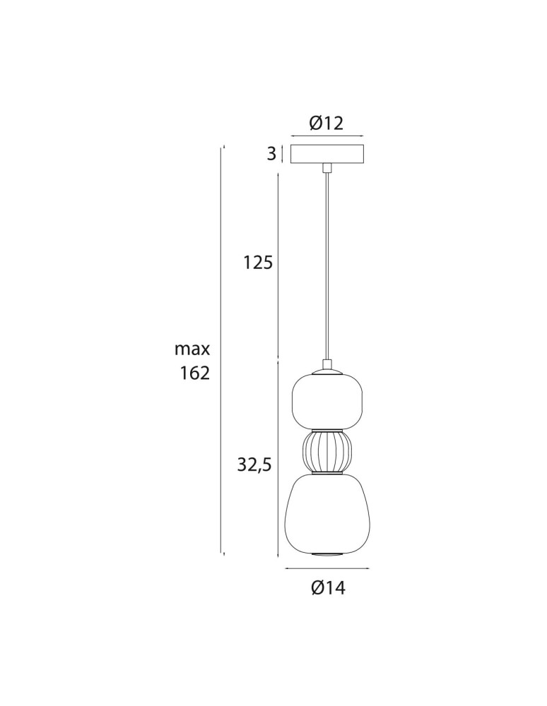 Single pendant lamps - Maxlight Modern 13W Pendant Lamp, Opal + Light Grey P0627 - product kolory-swiatla.pl 4