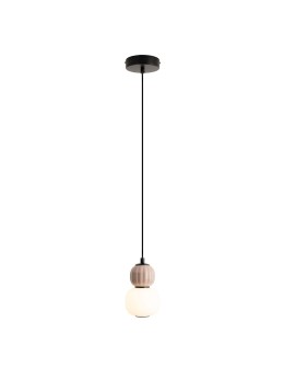 Maxlight Hanging Lamp Modern 5W, Opal + Medium Brown P0625