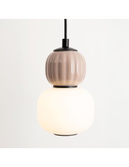 Maxlight Hanging Lamp Modern 5W, Opal + Medium Brown P0625 - product 2