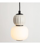 Lampy wiszące pojedyncze - Maxlight Lampa Wiszaca Modern 5W, Opal + Light Grey P0624 - produkt 2