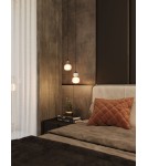 Single pendant lamps - Maxlight Hanging Lamp Modern 5W, Opal + Light Grey P0624 - product 3