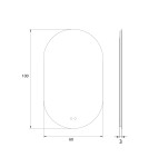 Illuminated mirrors - Maxlight Mirror Rectangle 100X60cm Frameless Illuminated Mirror W0388 - product 4