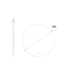 Illuminated mirrors - Maxlight Mirror Round ⌀80 cm Frameless Illuminated Mirror W0387 - product 3