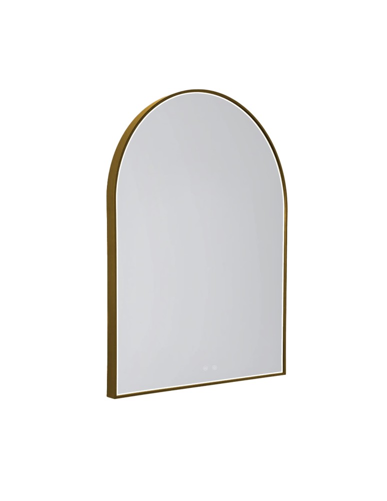 Illuminated mirrors - Maxlight Mirror Semi-circle 90X70cm Gold Illuminated Mirror W0386 - product kolory-swiatla.pl 1