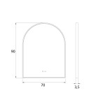 Illuminated mirrors - Maxlight Mirror Semi-circle 90X70cm Gold Illuminated Mirror W0386 - product 4