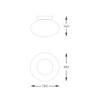 Zuma Line Omi Lampa Sufitowa Czarny 1186