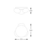 Zuma Line Omi Lampa Sufitowa Czarny 1190