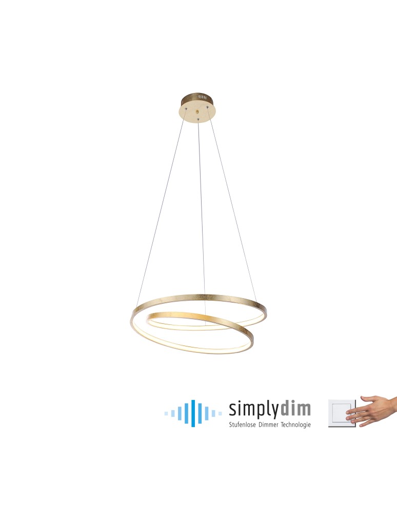 Paul Neuhaus Roman Lampa Wisząca Złoty 2472-12